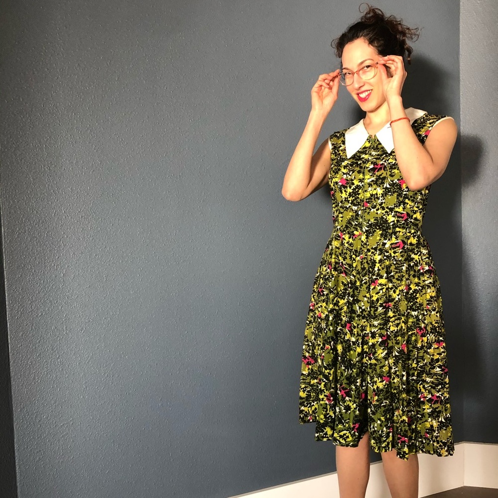 50’s Vintage Fit-and-Flare Swing Dress Perfect